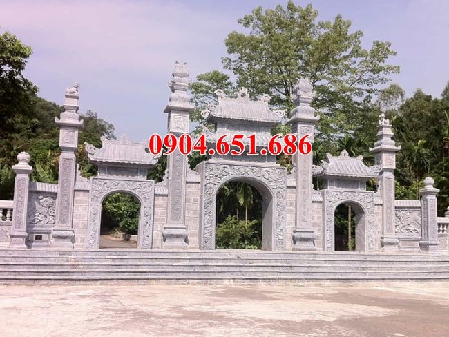 Mẫu cổng tam quan đá nhà thờ họ có gác