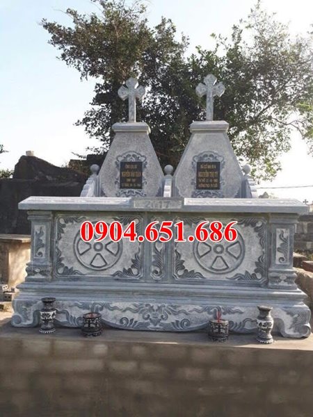 Mẫu mộ công giáo đôi đẹp bán và lắp đặt tại các tỉnh miền trung