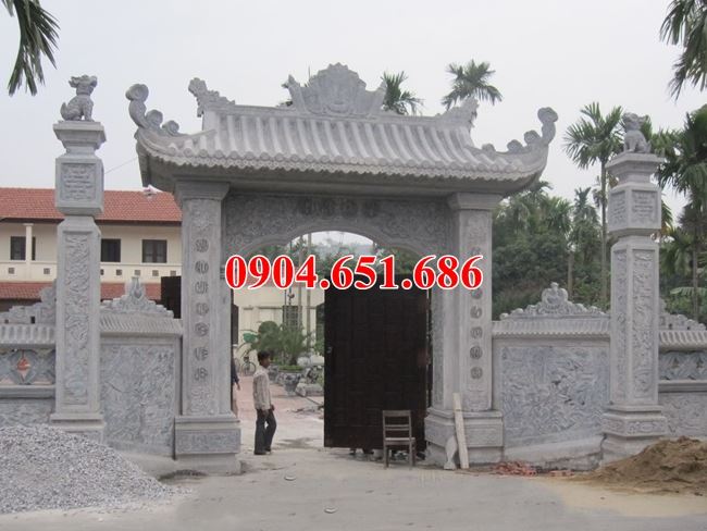 Mẫu thiết kế cổng bằng đá khối đẹp