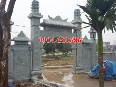 Xây mẫu cổng đá đẹp nhà thờ họ nhà từ đường tại Thái Nguyên, Bắc Kạn