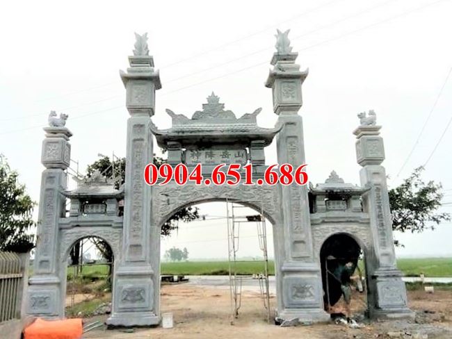 Địa chỉ bán, thiết kế, thi công lắp đặt cổng nhà thờ họ bằng đá xanh khối