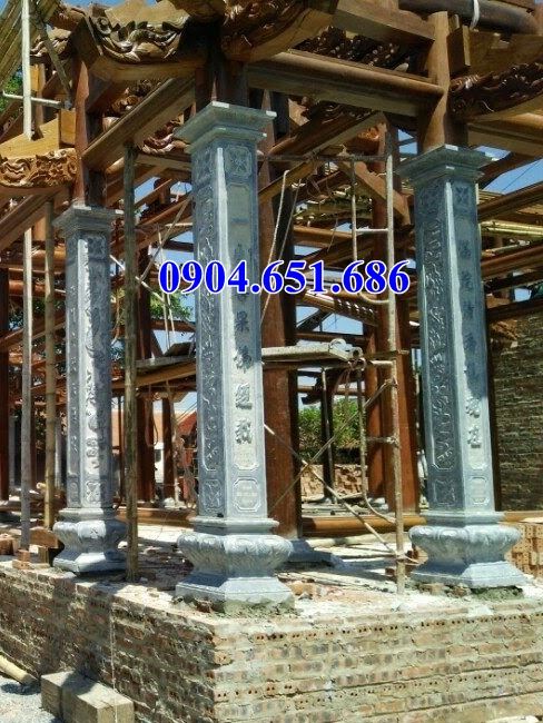 Cột hiên nhà gỗ đá xanh Ninh Bình