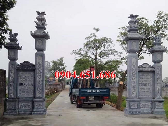 Mẫu cổng đá khối tự nhiên đẹp giá rẻ bán toàn quốc
