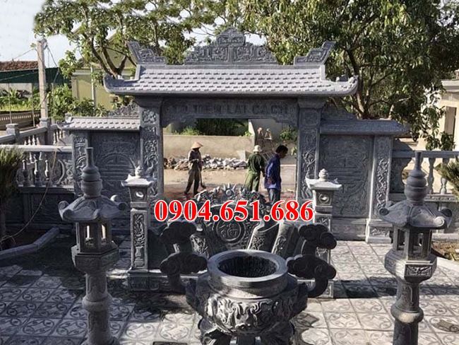 Xây mẫu cổng đá đẹp tại Hậu Giang, Sóc Trăng 