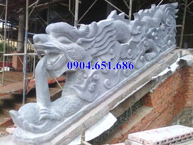 Mẫu rồng bậc thềm đá đình chùa hoa văn tinh xảo Mẫu rồng bậc thềm đá đình chùa hoa văn tinh xảo