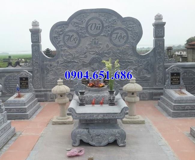 Mẫu bàn thờ đá lăng mộ thiết kế kích thước chuẩn phong thủy