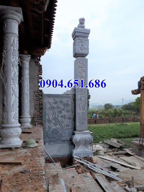 Địa chỉ bán, thi công lắp đặt cột đồng trụ đá, cột đá tại Bắc Ninh, Bắc Giang