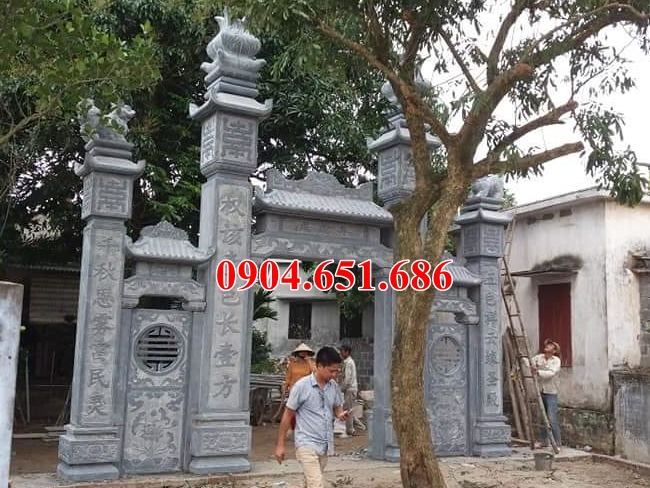 Cổng đá nhà thờ họ tại Điện Biên thiết kế chuẩn phong thủy