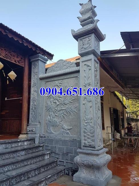 Cột đồng trụ đá đẹp làm nhà từ đường tại Hà Nội