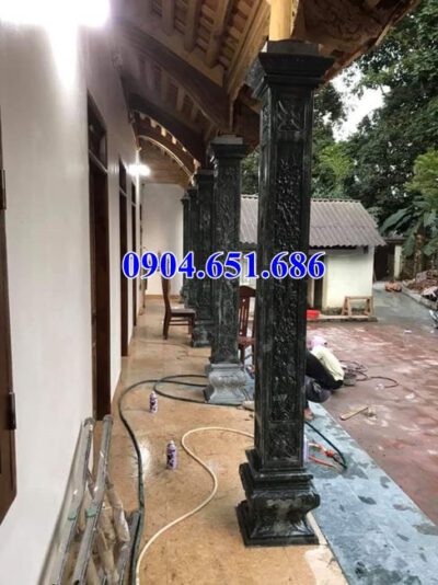 Mẫu cột hiên nhà từ đường bằng đá đẹp bán tại Nghệ An