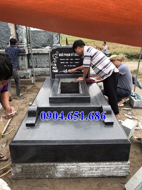 Mẫu mộ đá hoa cương thiết kế đơn giản đẹp 08 – Mộ đá granite kim sa