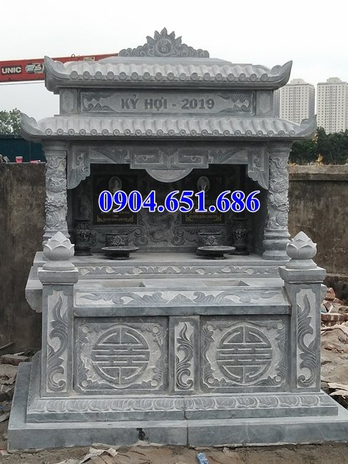 Mẫu mộ đá đôi hai mái đẹp bán và lắp đặt ở Lâm Đồng