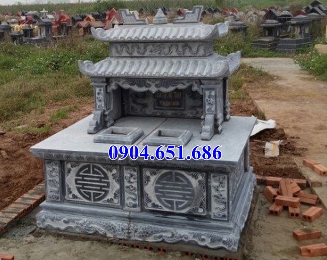 Mẫu mộ đôi gia đình đá xanh Thanh Hóa, Ninh Bình 