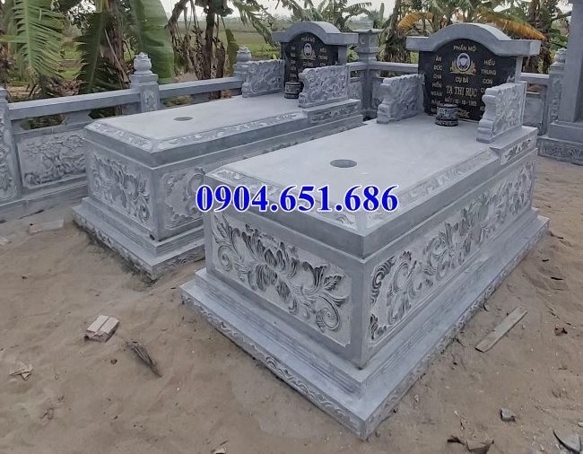Thiết kế xây mộ đôi kích thước chuẩn phong thủy