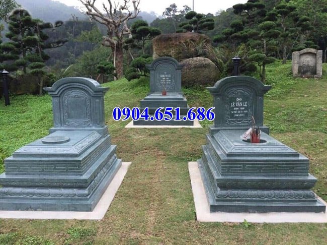 Bán mẫu mộ đôi đá xanh rêu đẹp tại Thành Phố Hồ Chí Minh