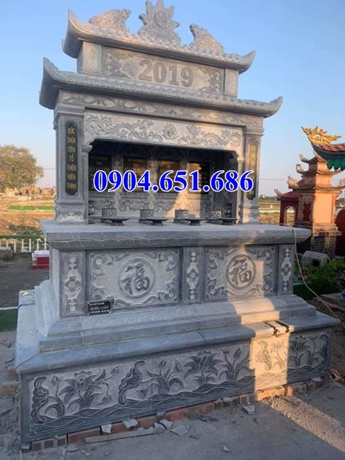 Mẫu mộ đá đôi gia đình giá rẻ bán tại Thái Bình