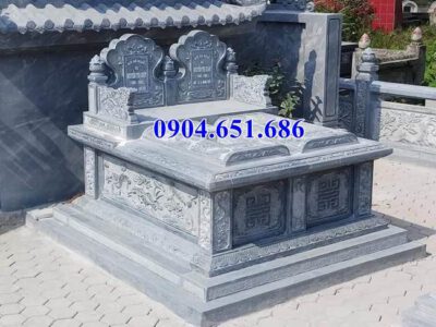 Mẫu mộ đá đôi không mái bán tại Hưng Yên – Mộ đá đôi tam sơn đẹp