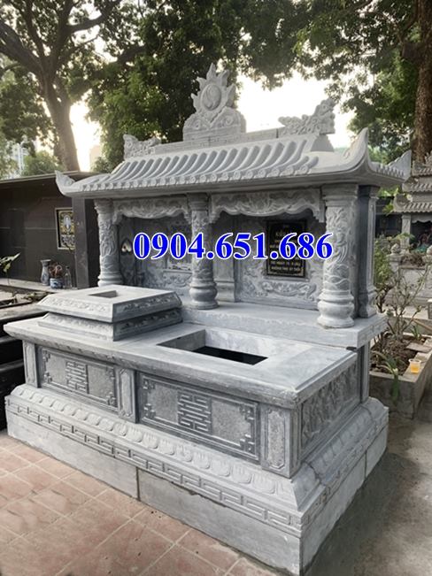 Mẫu mộ đá đôi đẹp xây để tro cốt bán ở Bình Định giá rẻ
