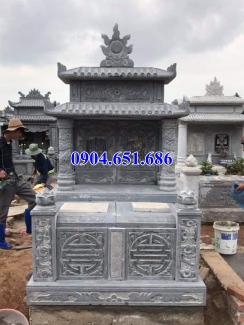 Mẫu mộ đôi gia đình thiết kế hai mái bán tại Bình Định