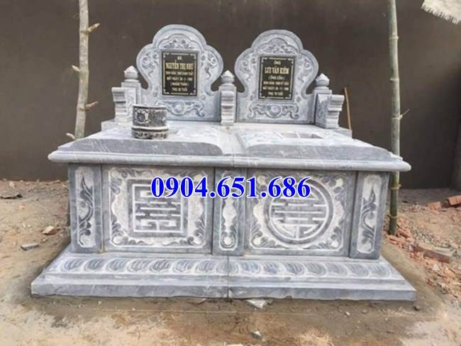 Địa chỉ bán mẫu mộ đá đôi gia đình đẹp ở Hưng Yên uy tín chất lượng 