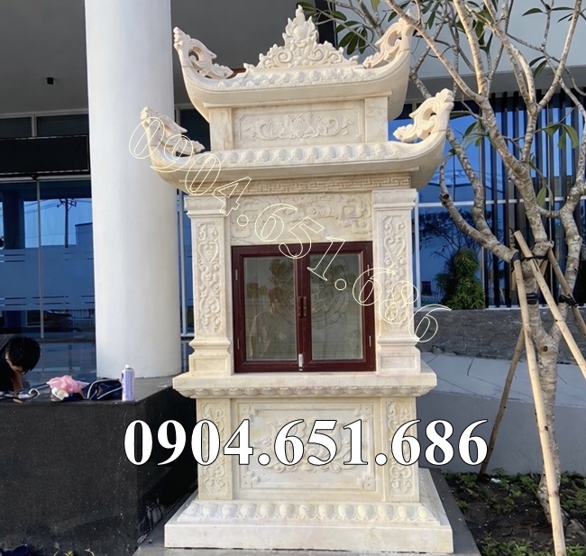 Mẫu am miếu thờ đá vàng đẹp thờ thần linh ngoài trời bán tại Tiền Giang, Bến Tre - Am thờ đá tại Tiền Giang, Bến Tre