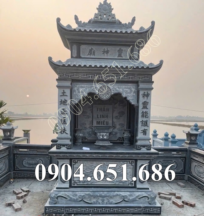 Mẫu am thờ đá đẹp thờ thần linh, thờ tro cốt gia đình bán tại Long An - Miếu thờ đá thờ thần linh nghĩa trang gia đình tại Long An