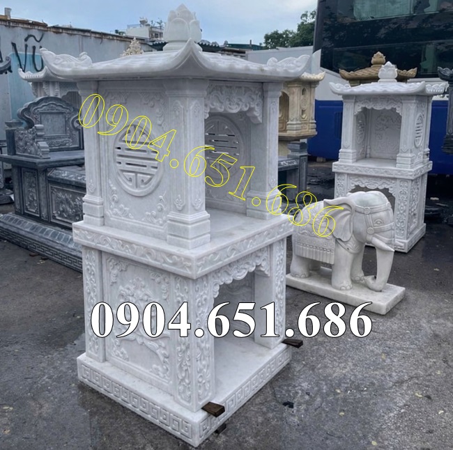 Mẫu am tủ thờ thần linh đá trắng đẹp bán tại Vĩnh Long, Đồng Tháp - Am thờ đá đẹp tại Vĩnh Long, Đồng Tháp