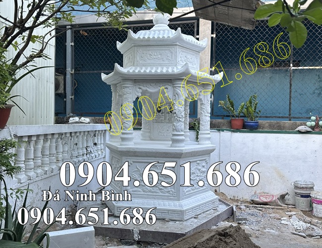 Mẫu bảo tháp xây để tro cốt đẹp bán tại Long An - Tháp đá trắng đẹp tại Long An