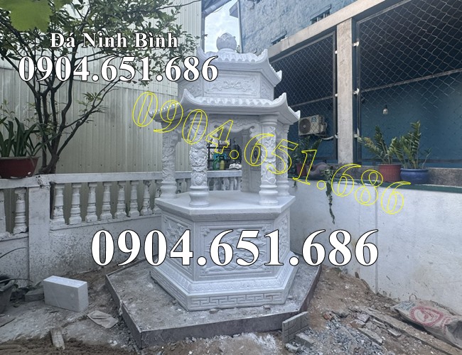 Mẫu mộ tháp đá trắng đẹp bán tại Tiền Giang - Tháp mộ để tro cốt tại Tiền Giang