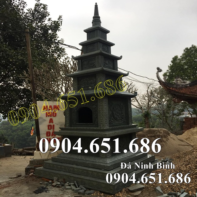 Mẫu mộ tháp phật giáo để tro cốt, hài cốt bằng đá đẹp bán tại Tiền Giang - Tháp 5 tầng tại Tiền Giang