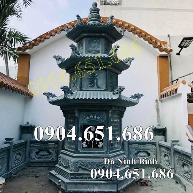 Mẫu mộ tháp phật giáo để tro cốt, hài cốt đẹp bán tại Long An - Tháp đá đẹp tại Long An