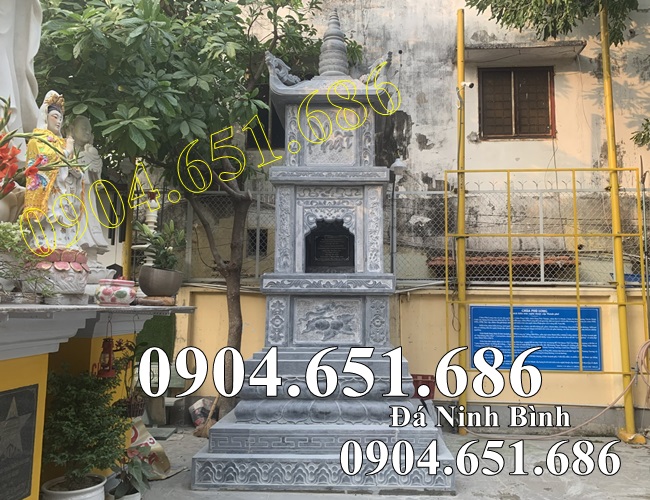 Mẫu tháp đá phật giáp đẹp bán tại Tiền Giang - Mộ tháp phật giáo tại Tiền Giang