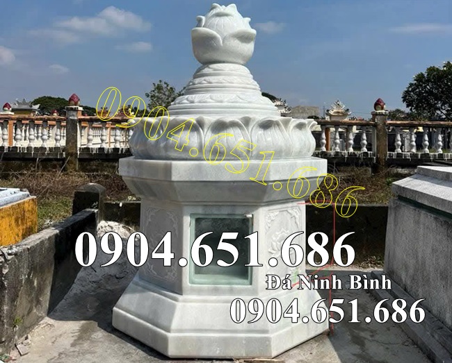 Mẫu tháp đá trắng đẹp bán tại Tiền Giang - Tháp thờ cốt tại Tiền Giang