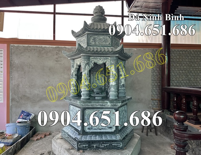 Mẫu tháp đá xanh rêu đẹp bán tại Tiền Giang - Mộ tháp để tro cốt tại Tiền Giang