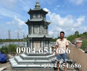 Mẫu tháp mộ đá đẹp bán tại Tiền Giang TG63 – Mộ bảo tháp đẹp để tro cốt, hài cốt tại Tiền Giang