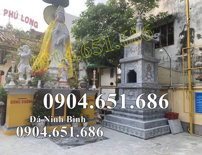 Mẫu tháp mộ phật giáo bằng đá đẹp bán tại Tiền Giang - Tháp mộ sư tại Tiền Giang