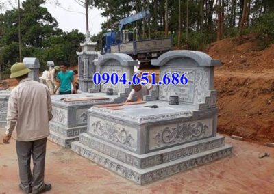 Mẫu mộ đá đôi gia đình bán tại Kiên Giang – Mộ đá Ninh Bình