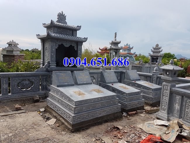 Mẫu mộ đá đôi đơn giản đẹp tại Bình Thuận