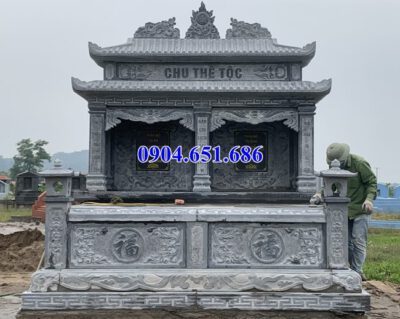 Mẫu mộ đá đôi đẹp bán tại Hà Nội 01 – Mộ đá đôi gia đình