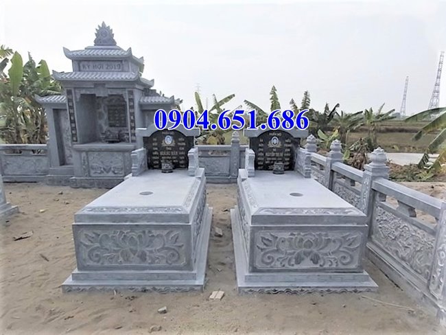 Mẫu mộ đôi gia đình không mái đá Ninh Bình bán tại Lào Cai giá rẻ