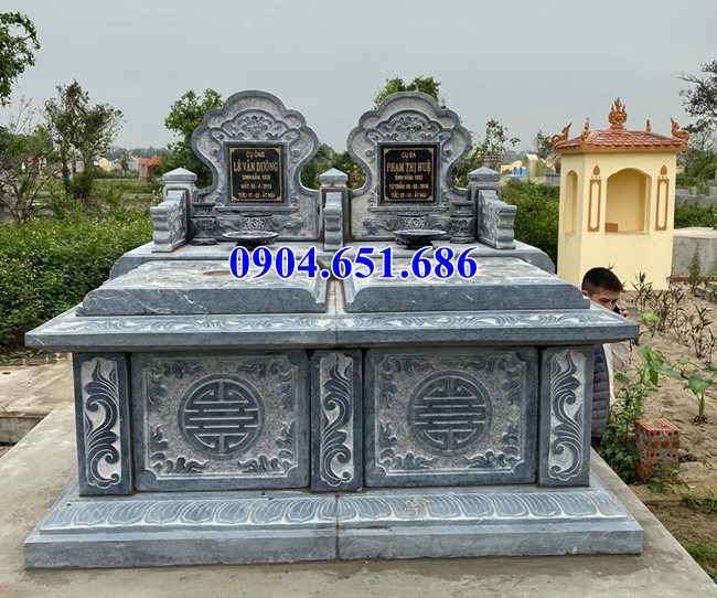 Địa chỉ bán mộ đôi gia đình đá khối tự nhiên đẹp ở Ninh Thuận giá rẻ