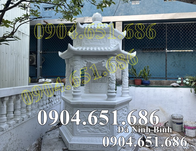 Mẫu mộ bảo tháp đá trắng đẹp bán tại Đồng Nai - Tháp mộ để tro cốt tại Đồng Nai
