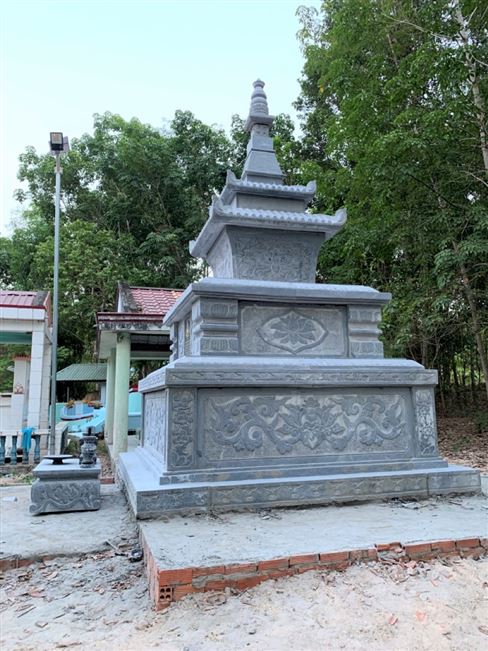Mẫu bảo tháp đá đẹp xây để tro cốt, hài cốt