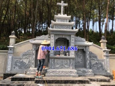 Mẫu lăng mộ đá công giáo bán tại Hưng Yên 07 – Lăng mộ đạo