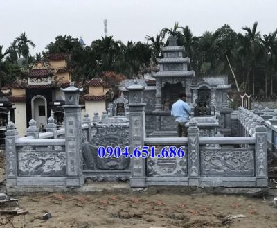 Mẫu lăng mộ đá gia đình bán tại Quảng Ninh 05 – Khu lăng mộ đá đẹp