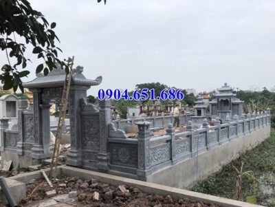 Mẫu lăng mộ đá gia đình bán tại Tiền Giang 02 – Khu nhà mồ gia đình