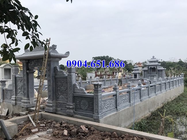 Mẫu lăng mộ đá gia đình bán tại Tiền Giang 02 – Khu nhà mồ gia đình