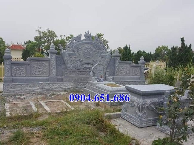 Mẫu lăng mộ đá gia đình bán tại Trà Vinh 02 – Khu nhà mồ gia đình