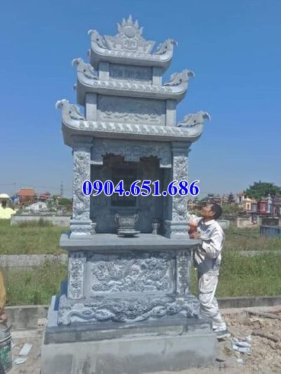 Mẫu lăng mộ đá khối tự nhiên bán tại Điện Biên 02 – Am thờ đá lăng mộ