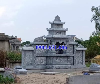 Mẫu lăng mộ đá xanh Thanh Hóa bán tại Cao Bằng 03 – Lăng thờ đá đẹp
